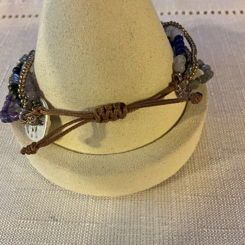 Demdaco “Your Journey” Beaded Silver and Gold Tone Bolo Bracelet - Picture 5 of 5